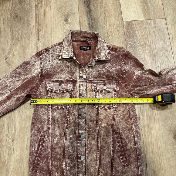 THRILL JEANS Women's Washed Denim Long Jacket Size S - Picture 4 of 6